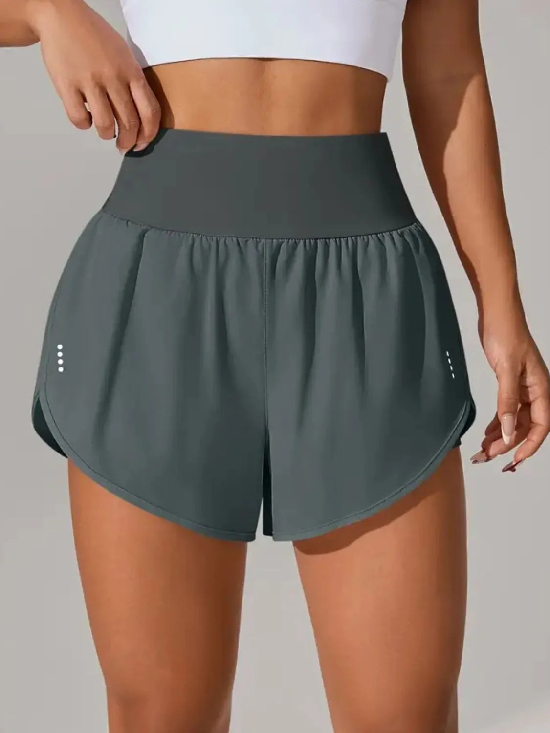 Pocketed High Waist Active Shorts, view 35