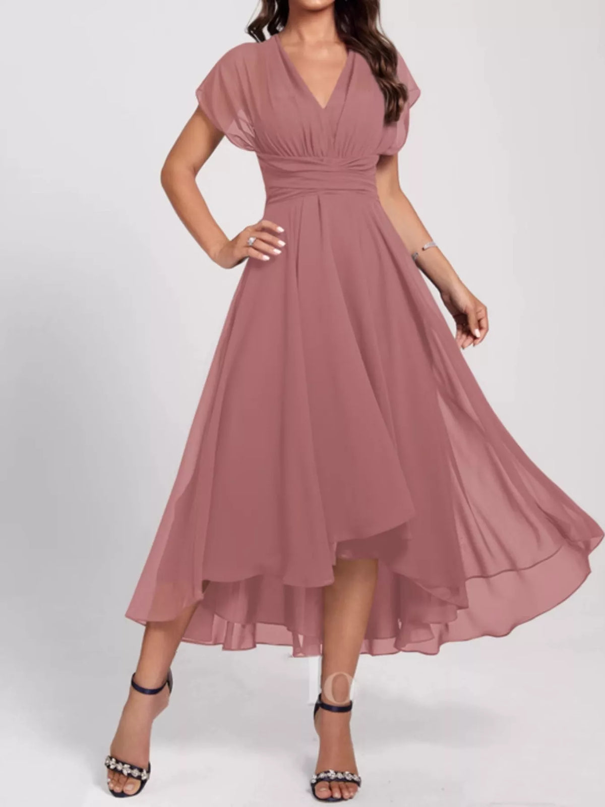Ruched A line midi dress, alternate colourway view 10