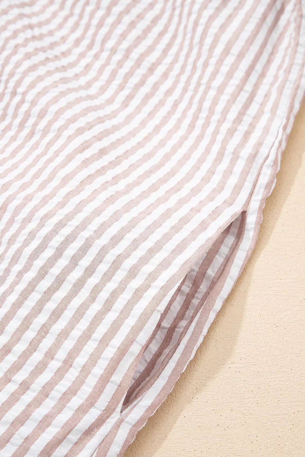 Shirt dress worn open as a layer