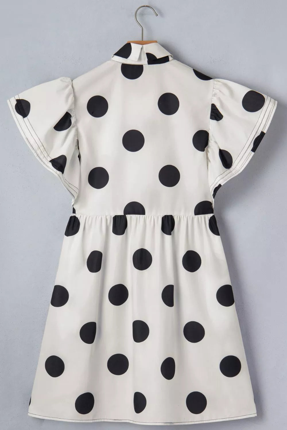 Half button front detail on mini dress