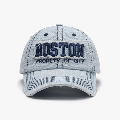 Letter Adjustable Cotton Baseball Cap Light One Size - Fashorio
