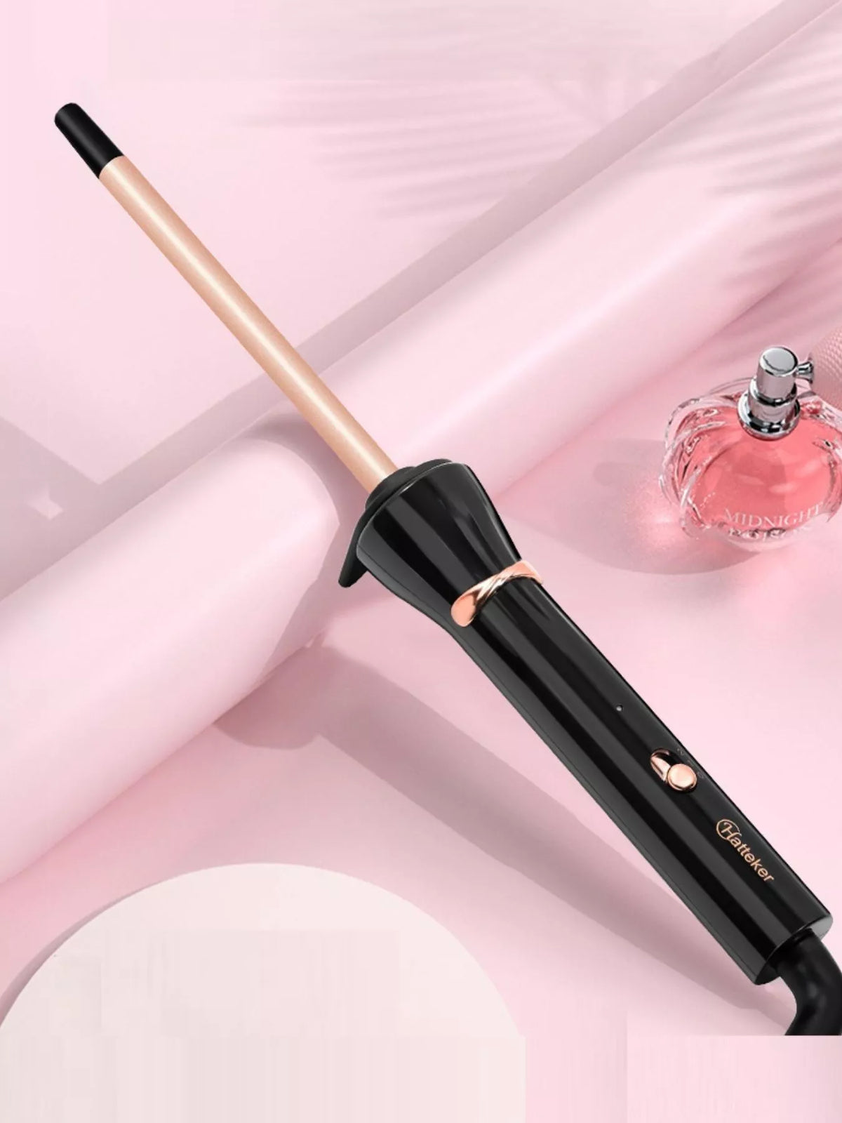 Curling iron barrel close up detail