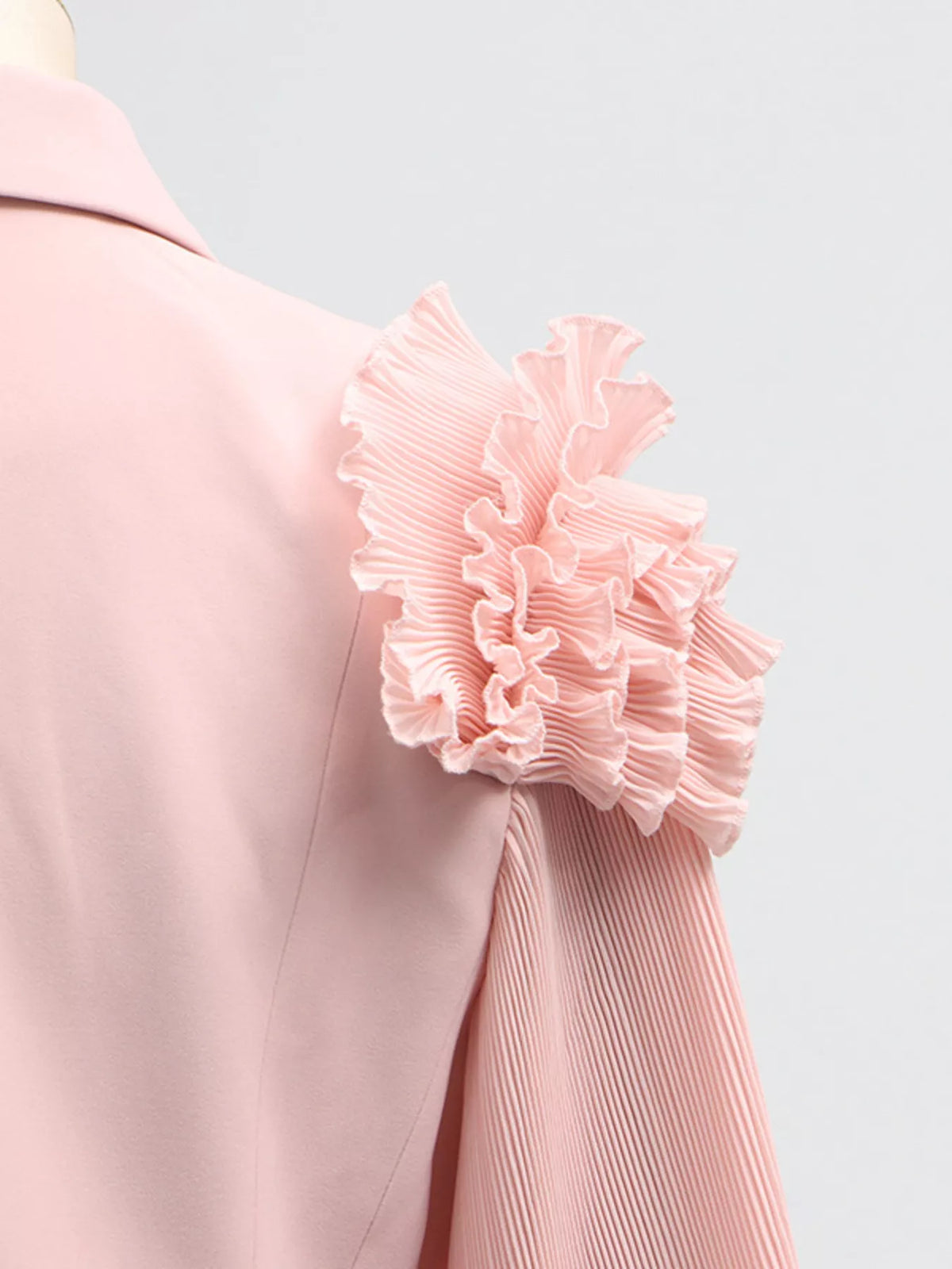 Frill Lapel Collar Top and Pleated Skirt Set, view 11