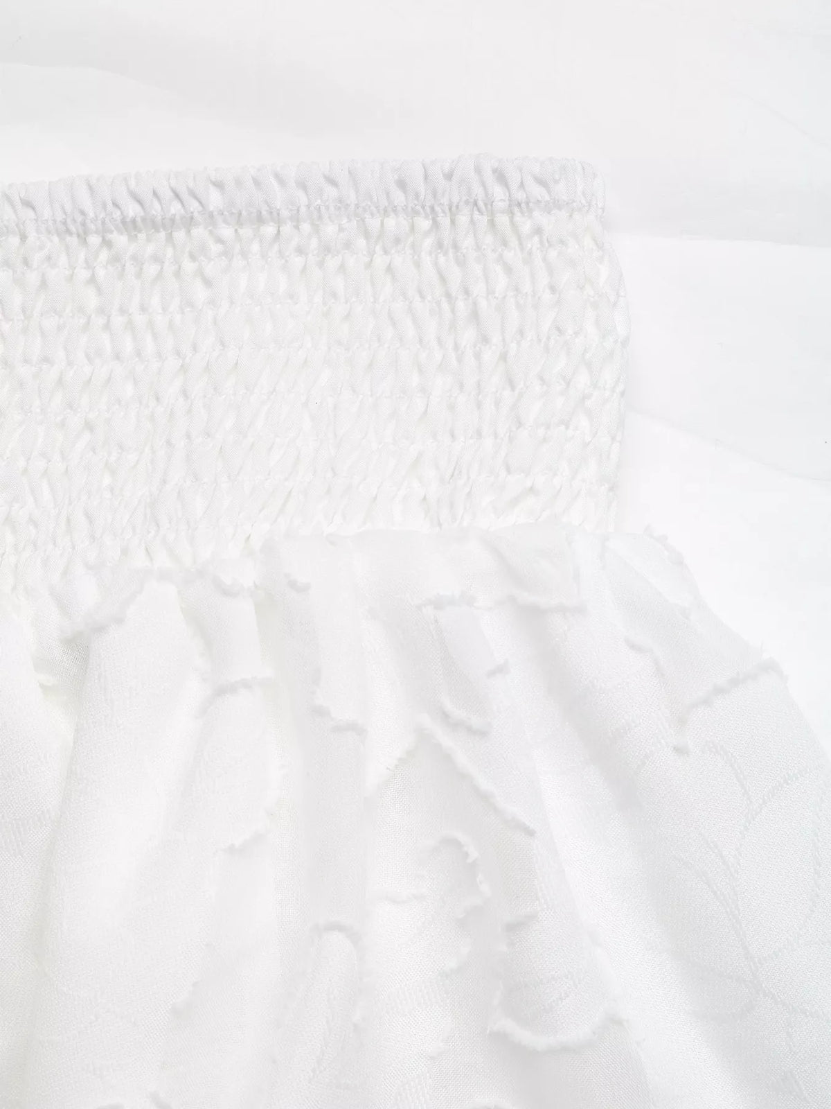 Ruffle mini skirt hem detail