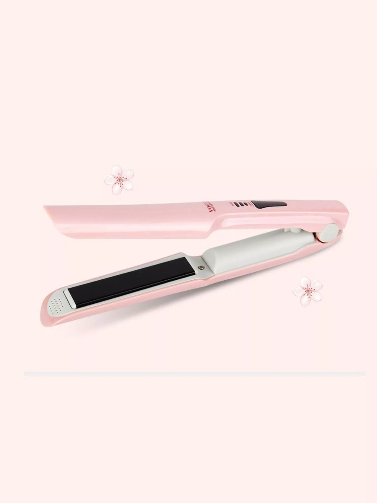 White portable hair straightener