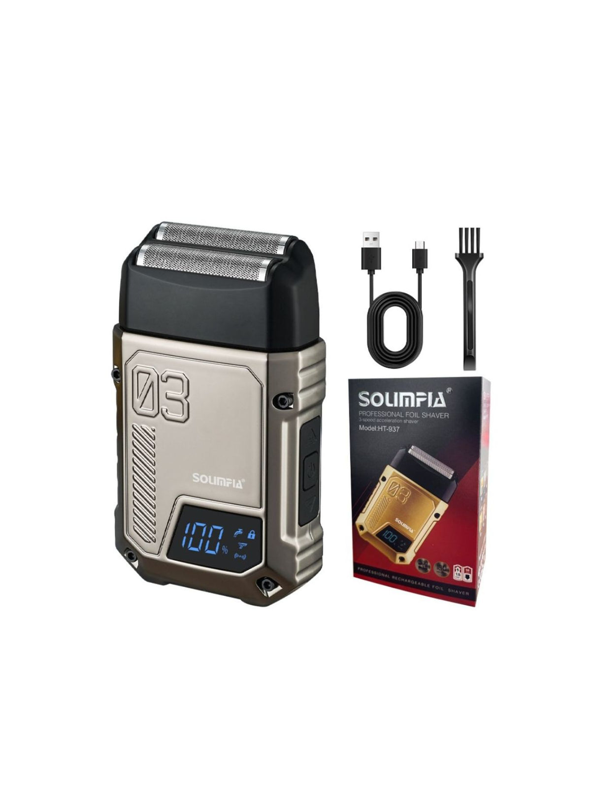 Foil shaver gold color side profile