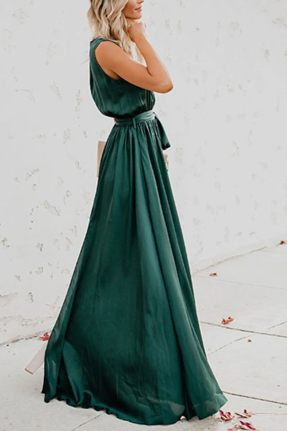 Surplice tie waist maxi dress view 16
