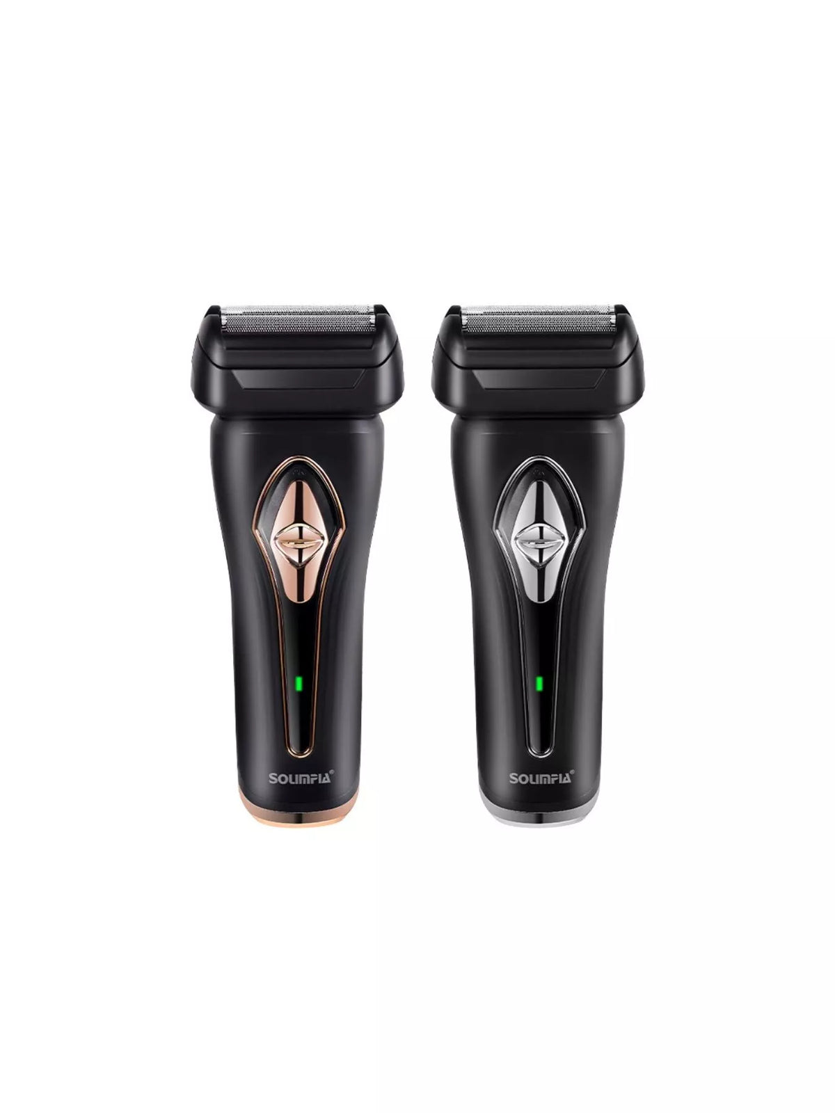 Portable shaver head close up