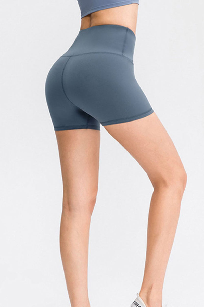 Wide Waistband Sports Shorts front view