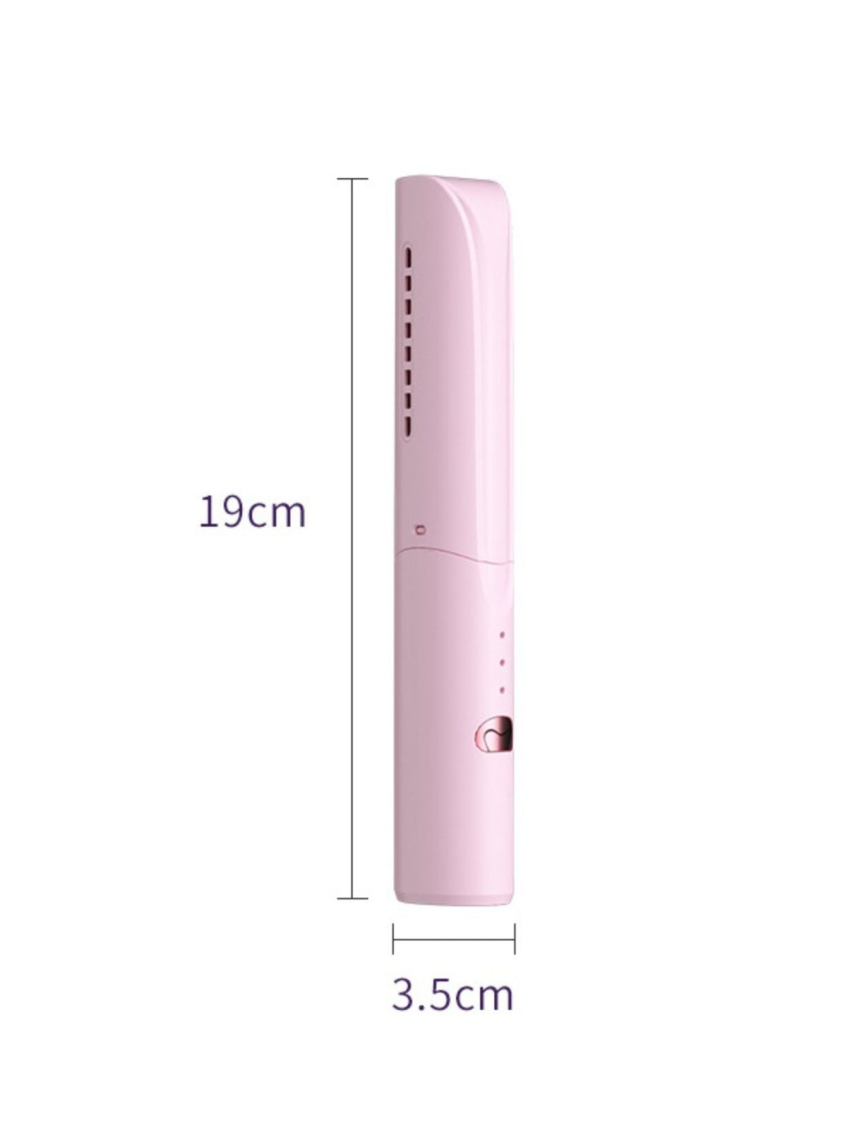 Portable straightening comb side profile