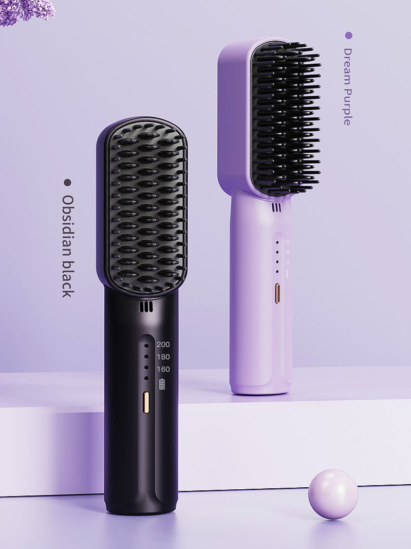 Portable fast heating straightening comb
