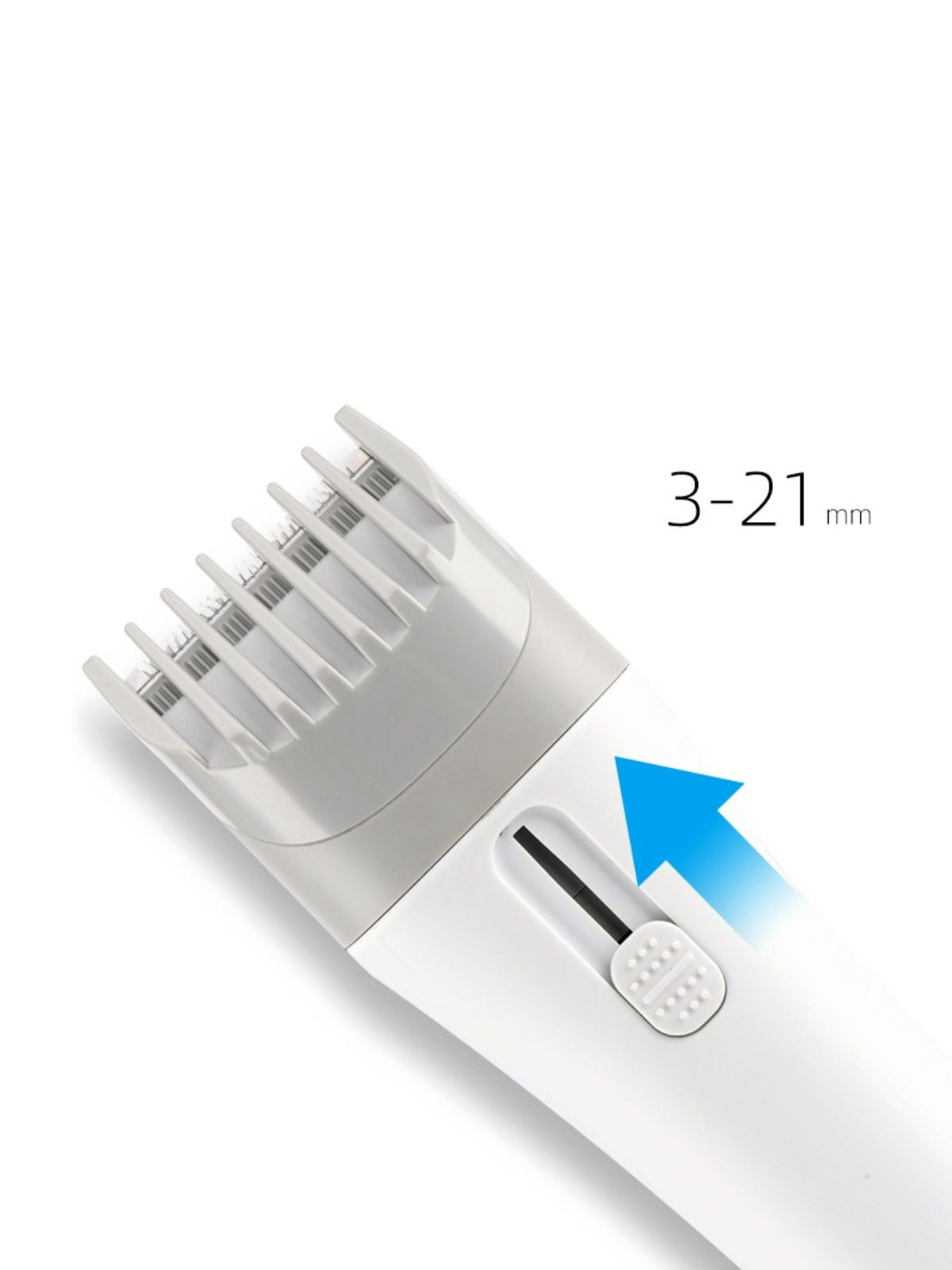 Cordless clipper held in hand