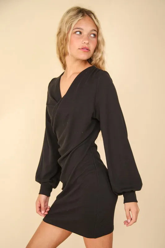 Ruched Detail Bodycon Mini Dress side view