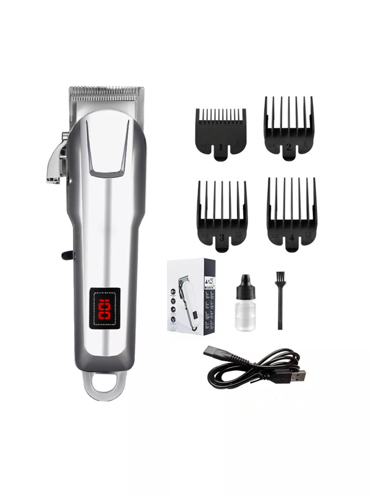 Hair clipper held in hand