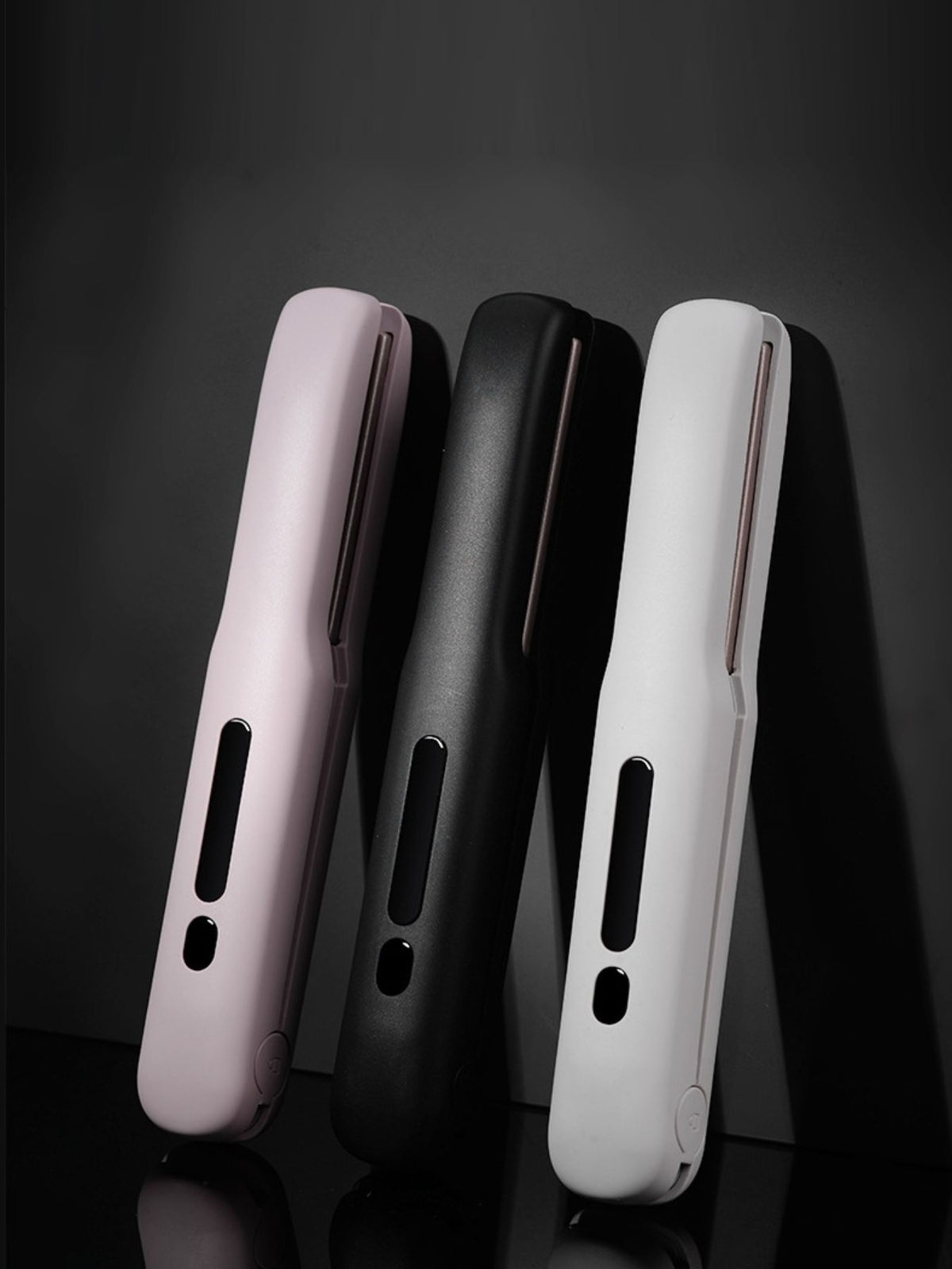 Straightener heated plates close up