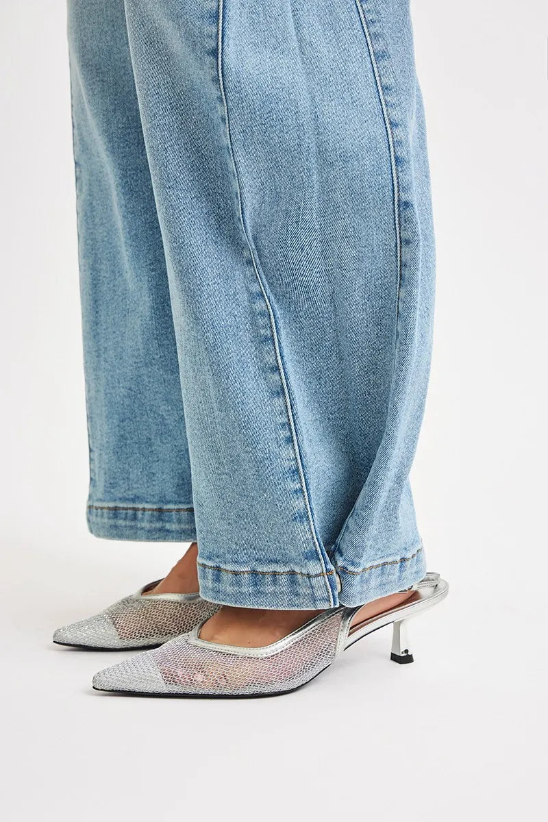 RISEN wide barrel jeans angled fashion view