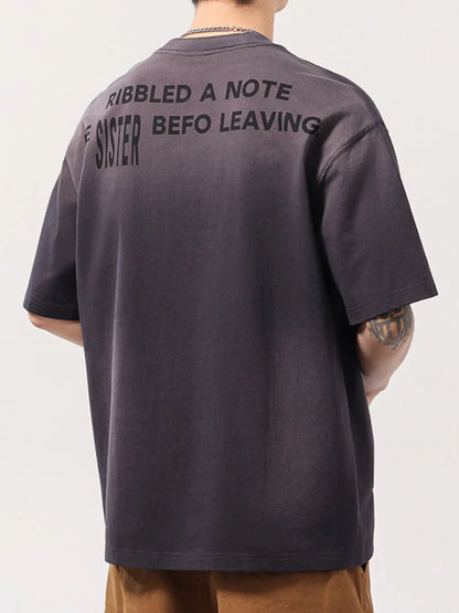 Men's Plus Size Oversized Graphic Short Sleeve T-Shirt - Fashorio