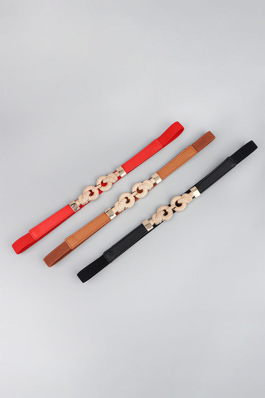 Zinc Alloy Buckle PU Leather Belt - Fashorio