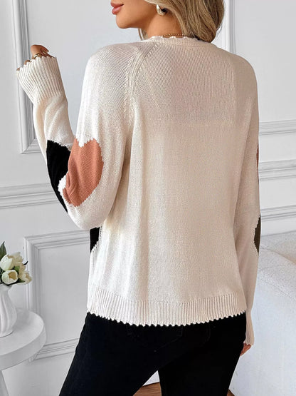 Heart Pattern Button-Up Cardigan - Fashorio