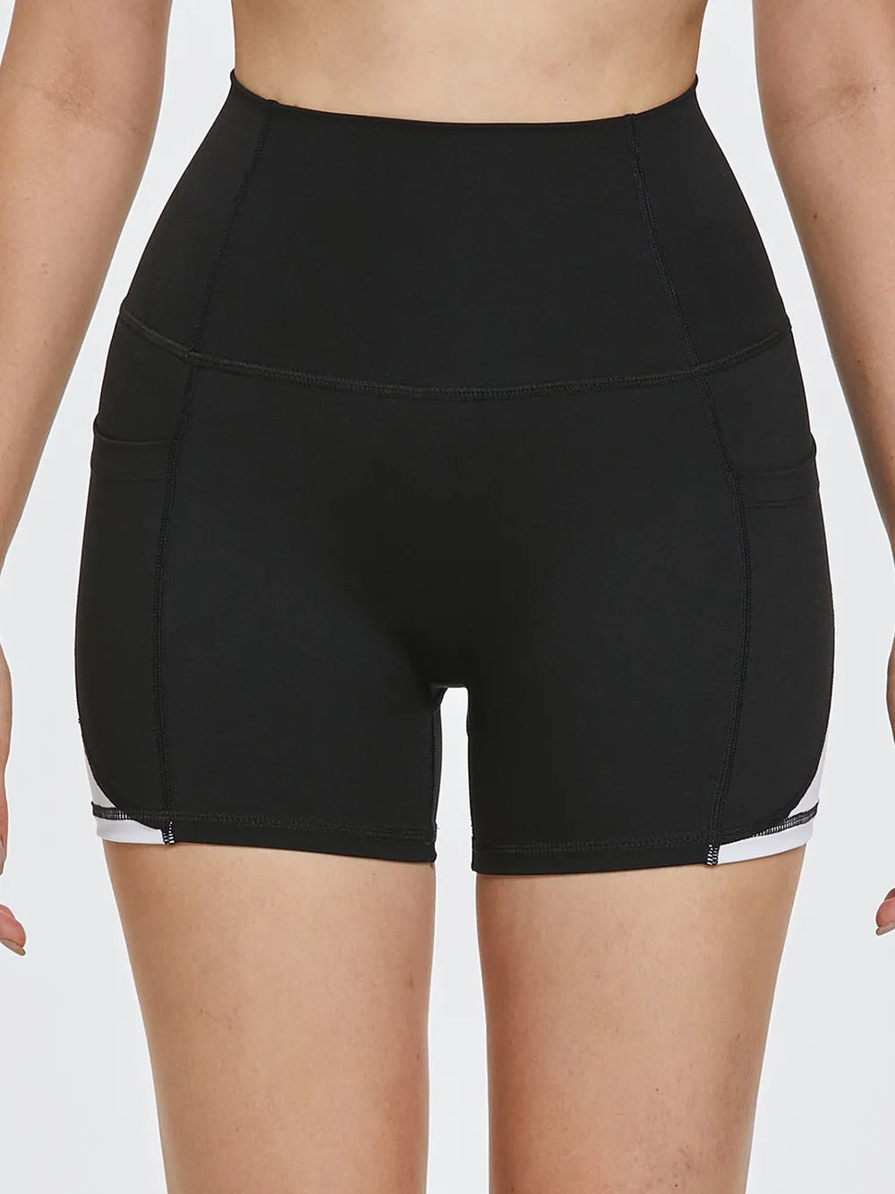 High waist active shorts styled view