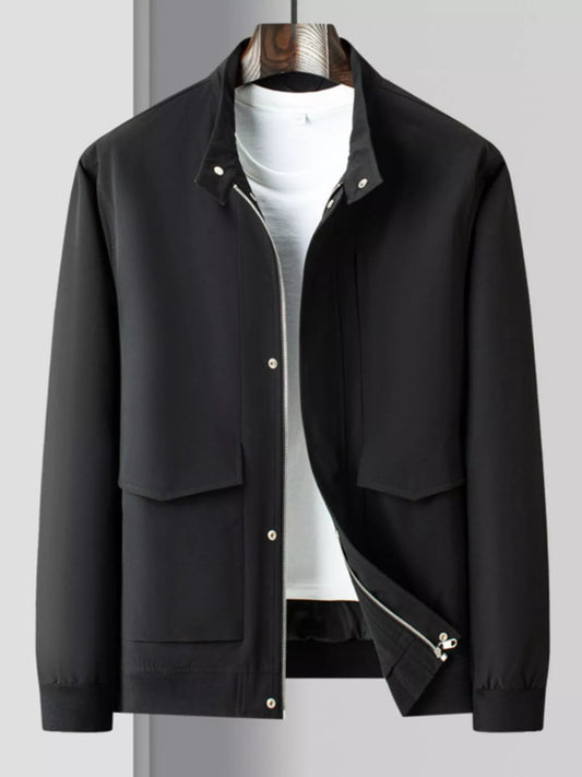 Men's Plus Size Zip Up Long Sleeve Jacket - Fashorio