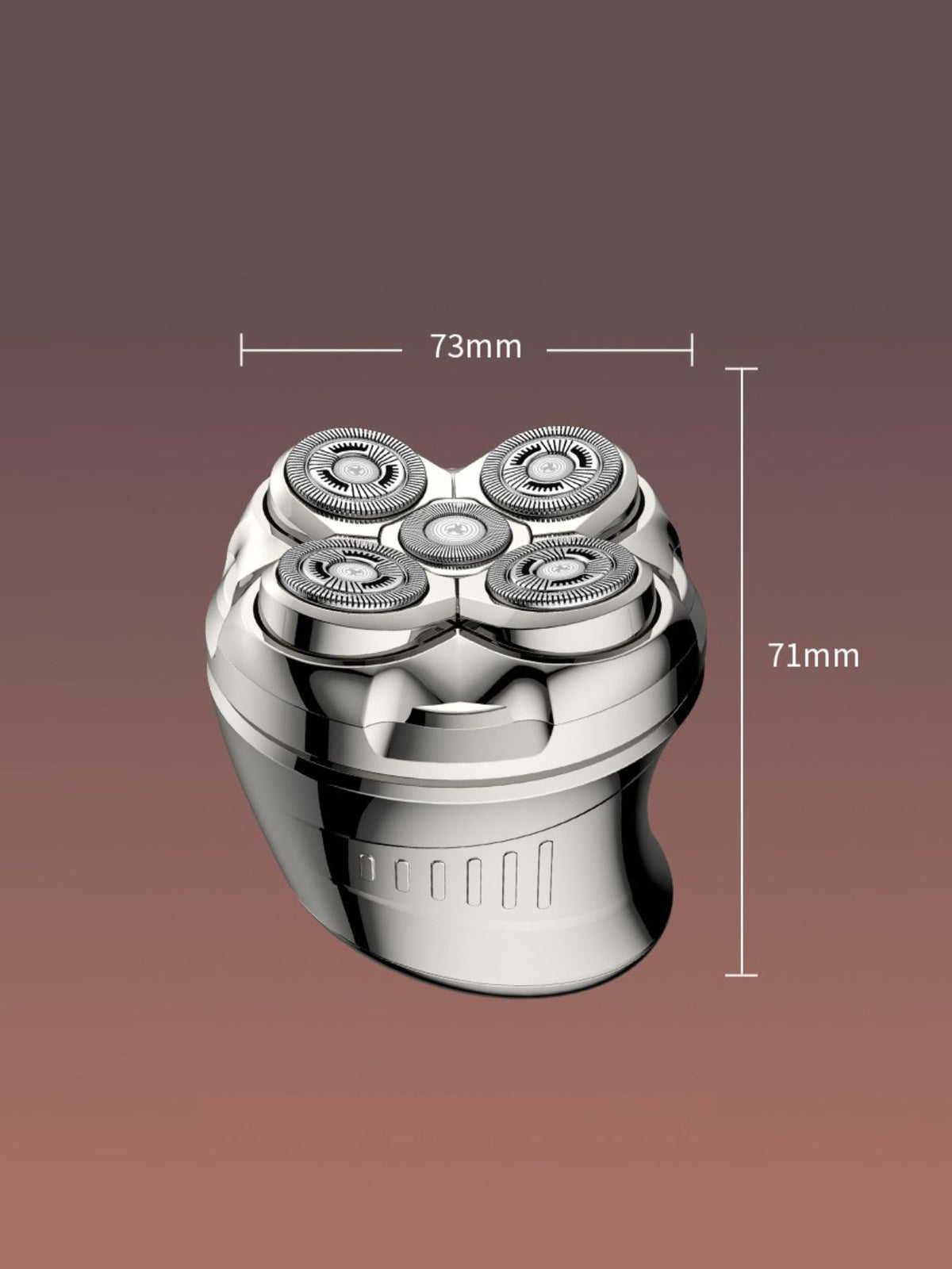 Rotary shaver held in hand