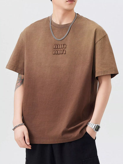 Men's Plus Size Round Neck Short Sleeve T-Shirt - Fashorio