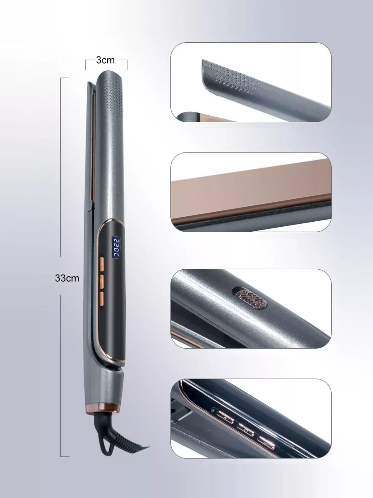 Hair straightener in red violet