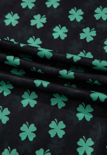 Lucky Clover Mock Neck Long Sleeve Bodysuit - Fashorio