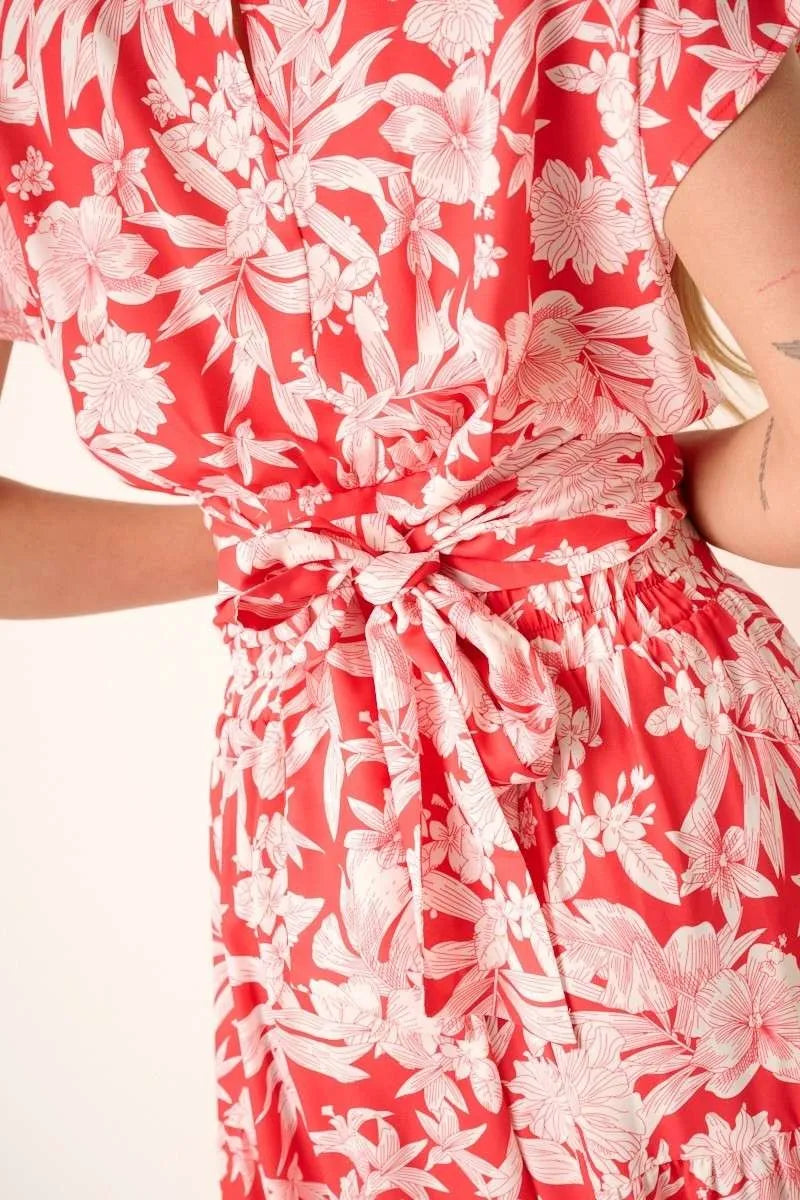 Mittoshop Tropical Print Top and Skirt Set - Fashorio