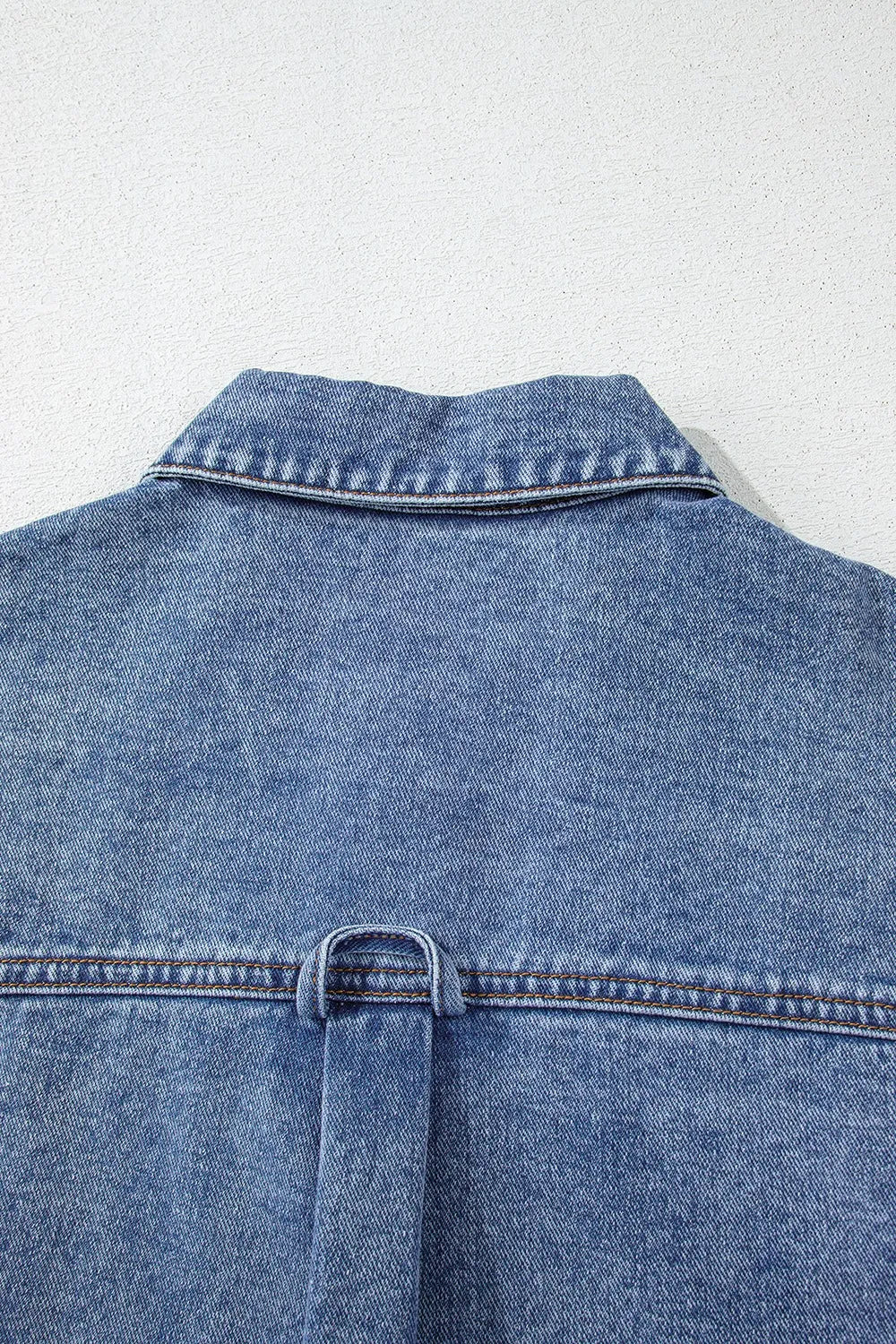 Button Up Cap Sleeve Denim Jacket - Fashorio