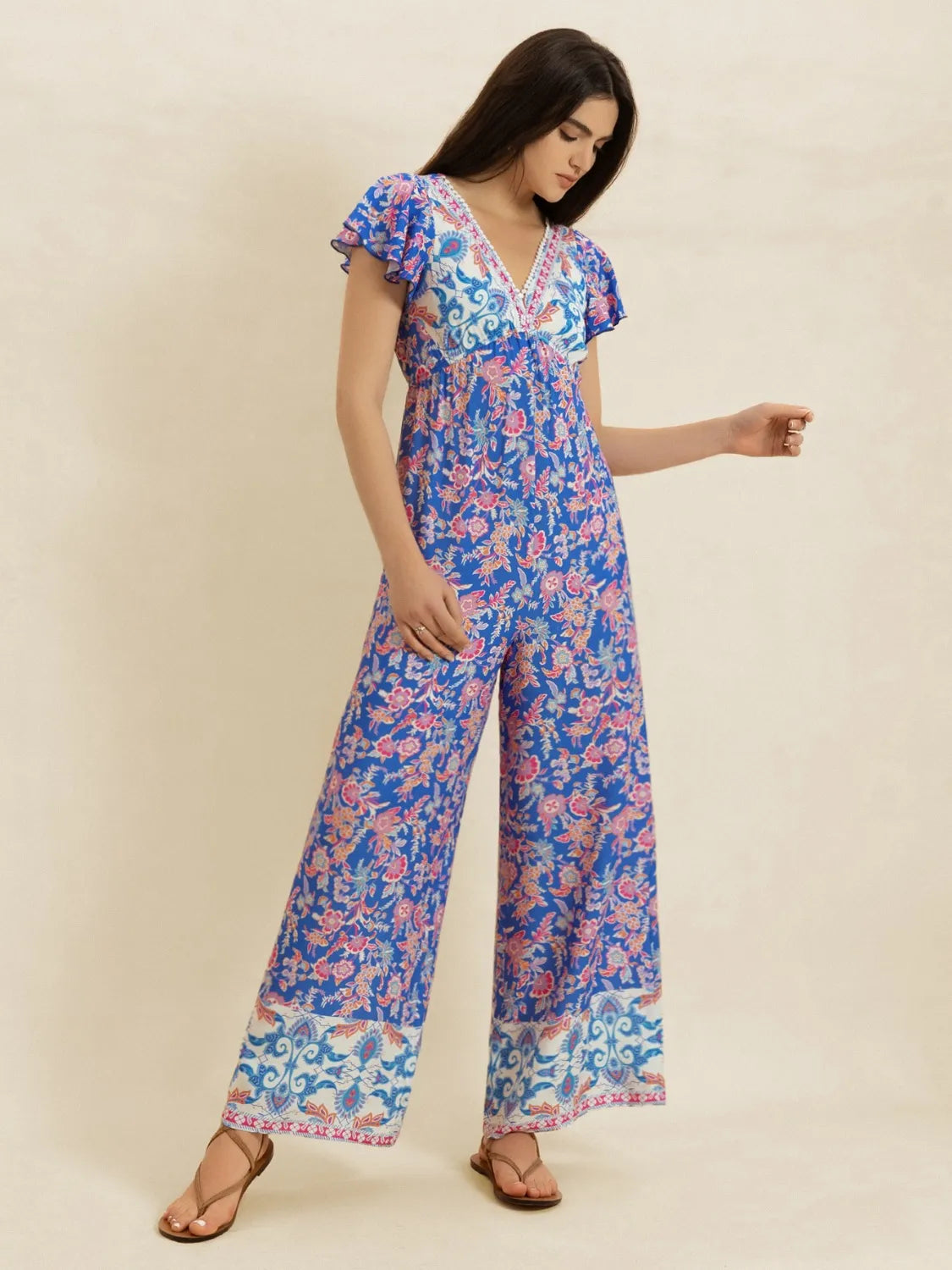 Viscose jumpsuit back view
