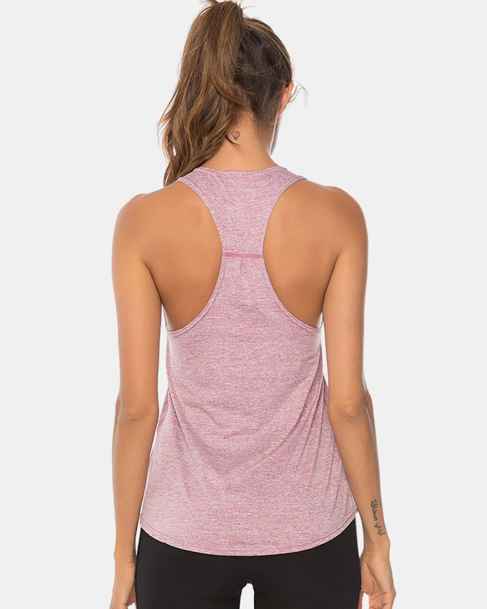 Full Size Scoop Neck Wide Strap Active Tank - Fashorio