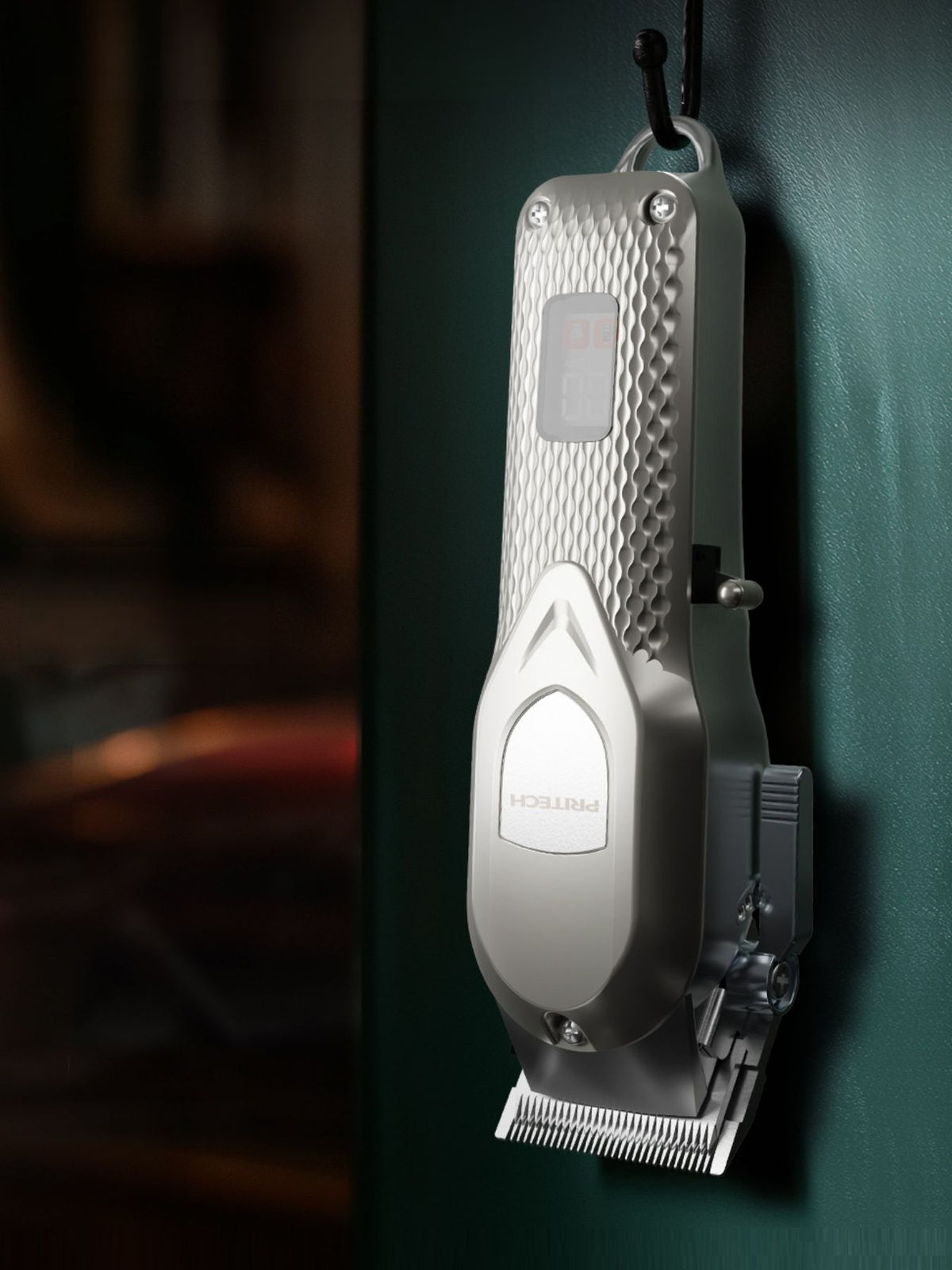 Hair clipper LED battery display close up