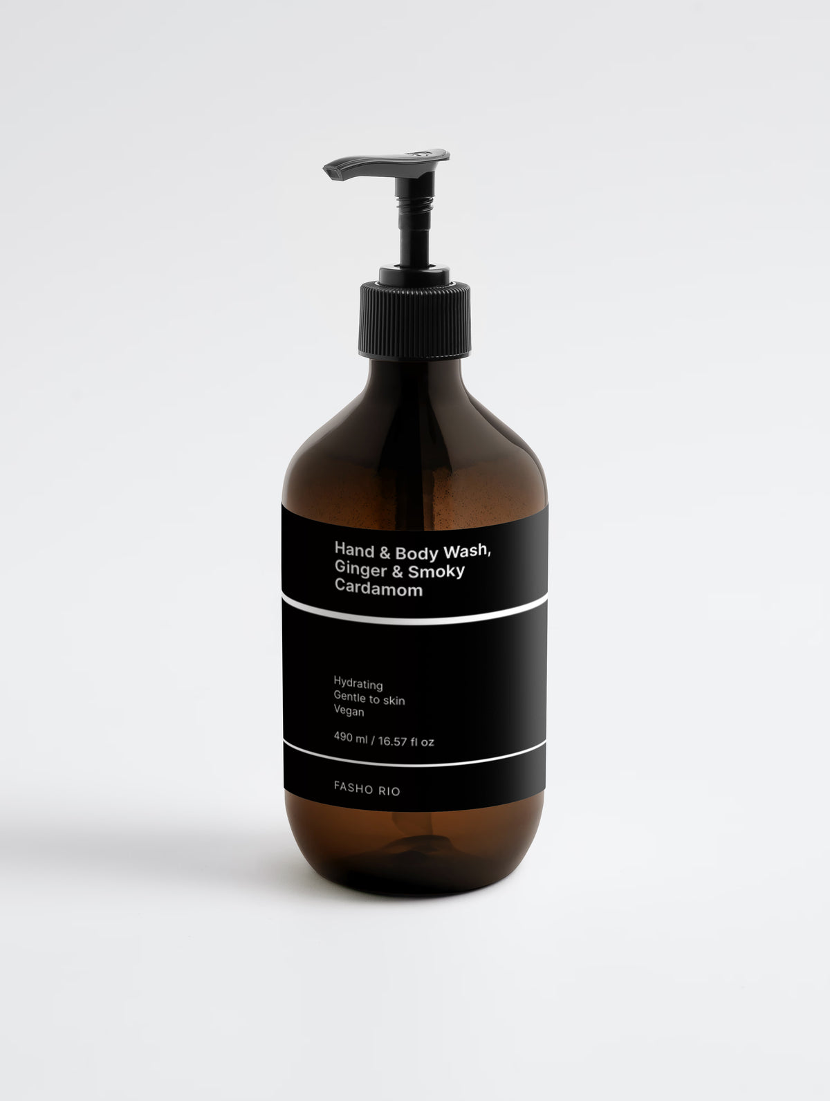 Hand and body wash with ginger and smoky cardamom scent