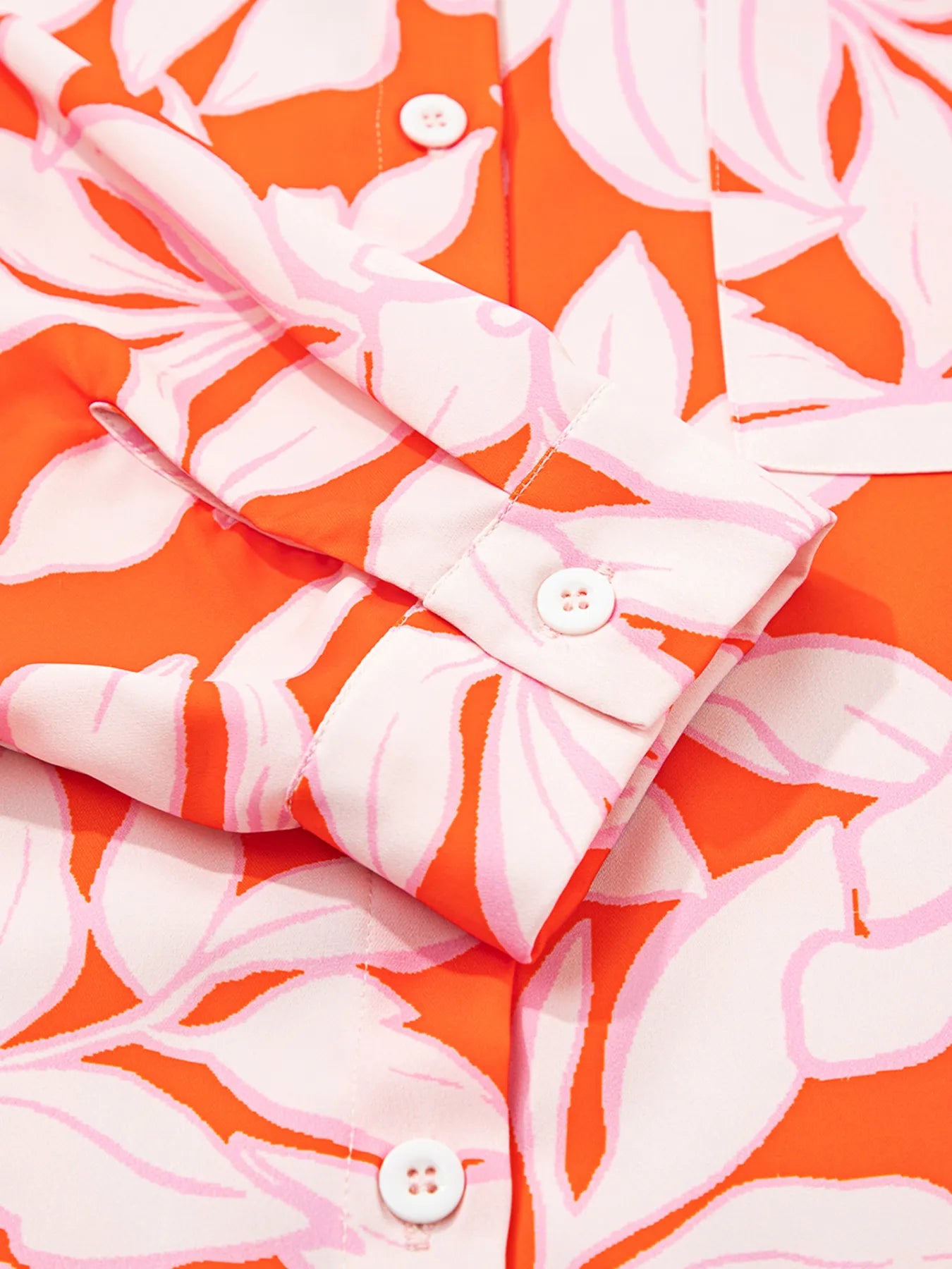 Botanical Print Single Chest Pocket Button Up Shirt - Fashorio