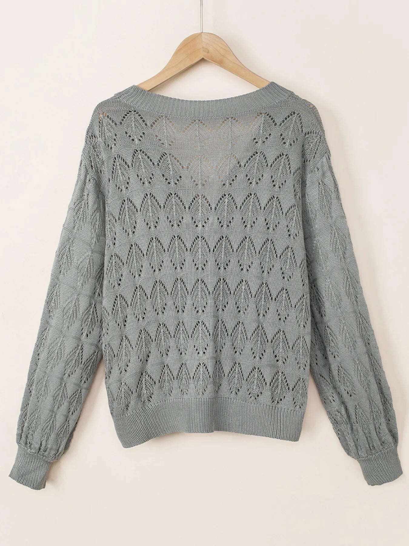Buttoned Front Openwork Cardigan - Fashorio