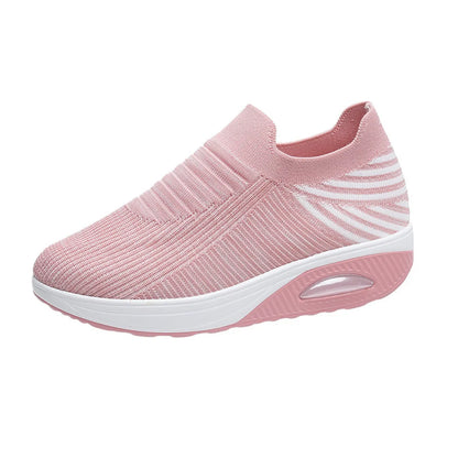 Breathable Mesh Wedge Sneakers - Fashorio