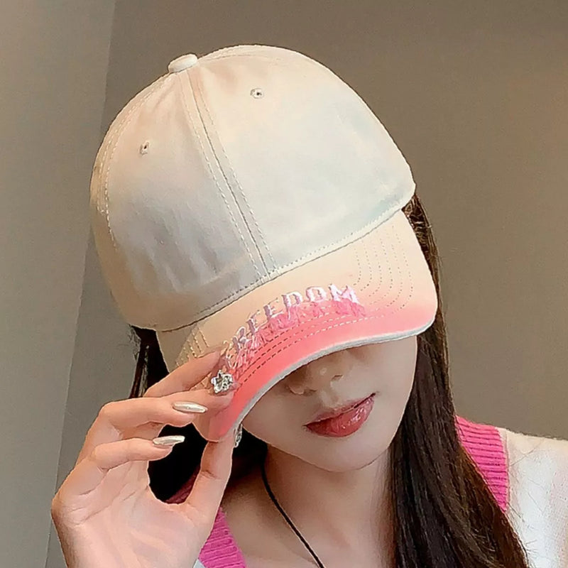 Gradient embroidered baseball cap front view