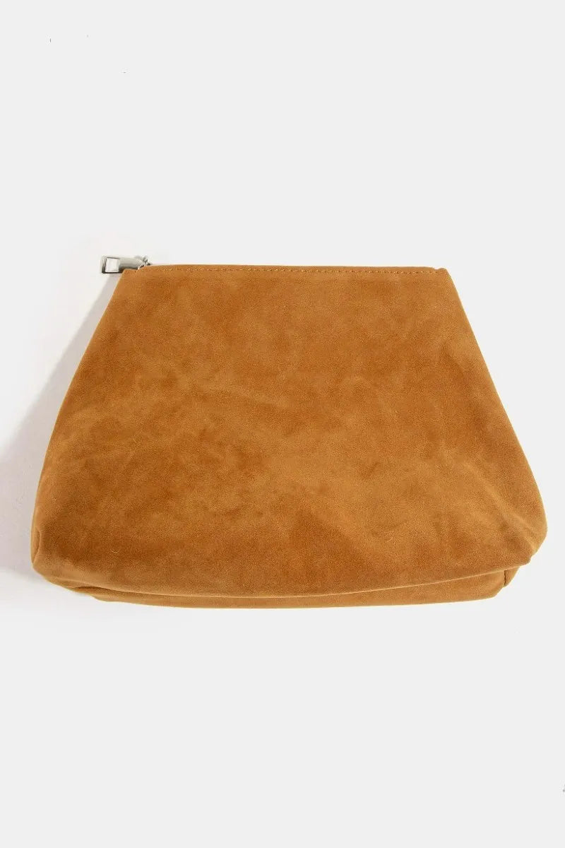 Fame Accessories Bags LBR / One Size Fame Layered Fringe Detail Suede Hobo Bag