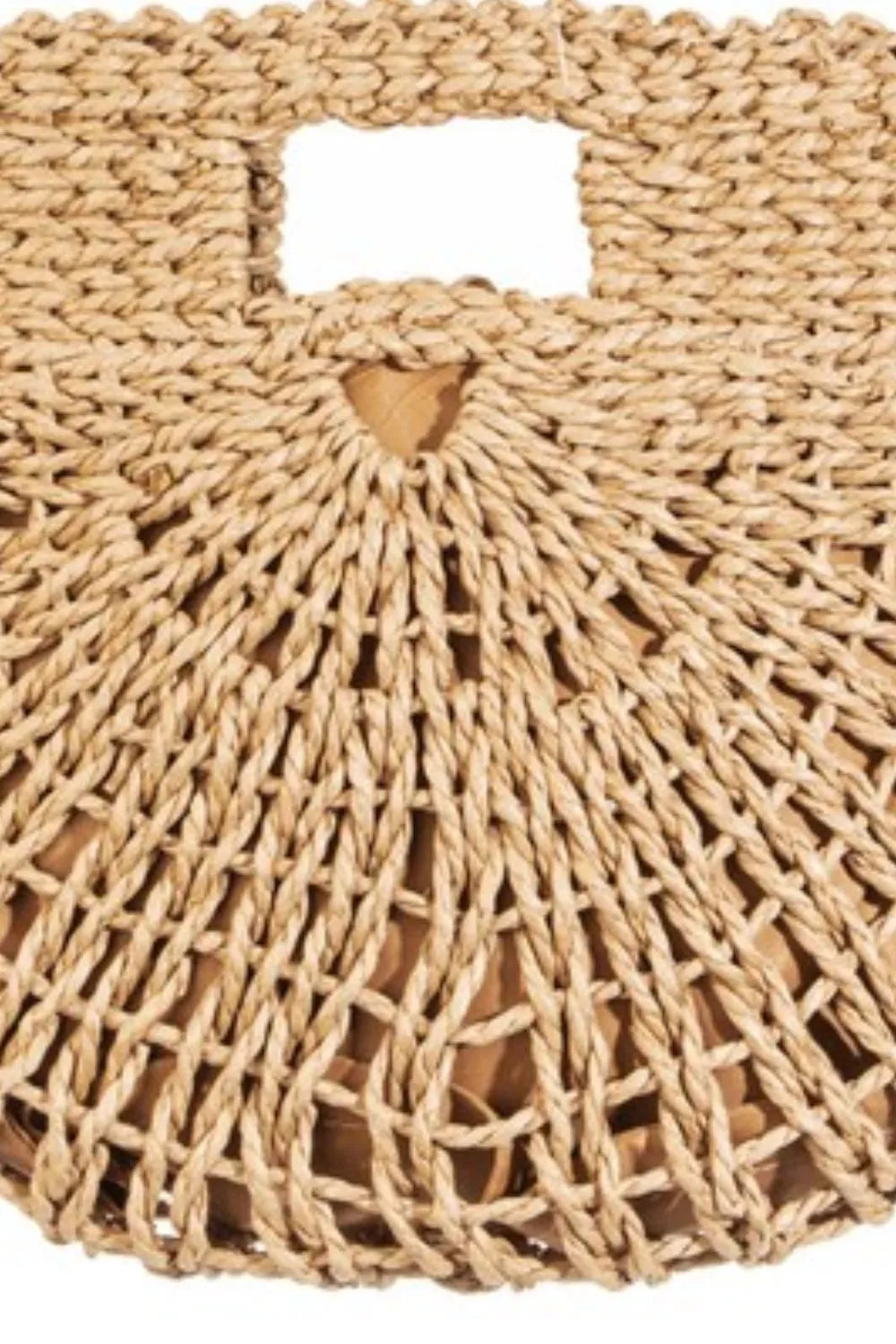 Fame Accessories Bags Ta / one size Fame Braided Semi Circle Tote Bag