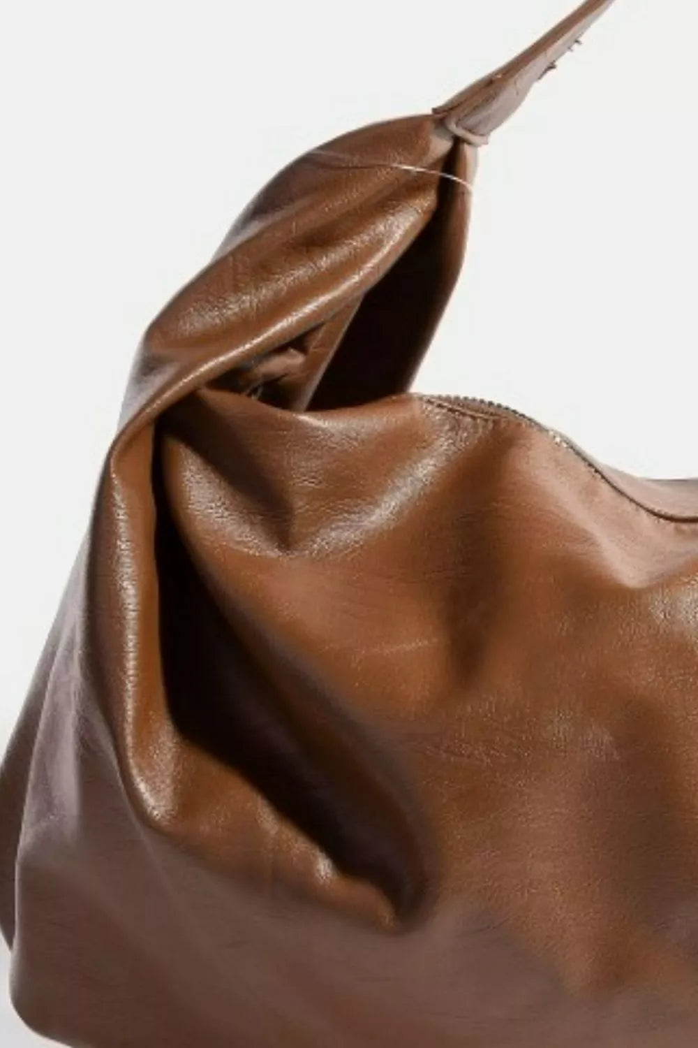 Fame Accessories BR / one size Fame Simple Faux Leather Hobo Shoulder Bag