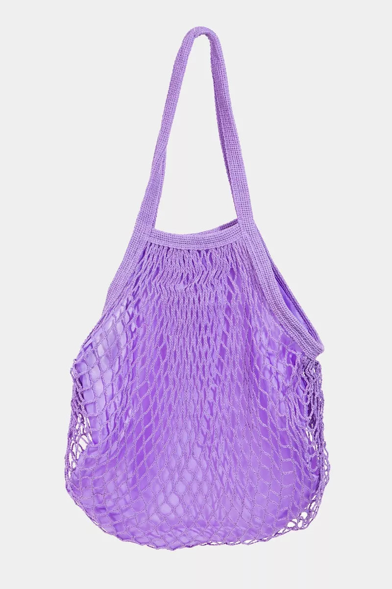Fame Accessories PU / one size Fame Netted Beach Bag