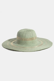 Fame Accessories Sage / One Size Fame Metallic Accent Trim Floppy Sun Hat