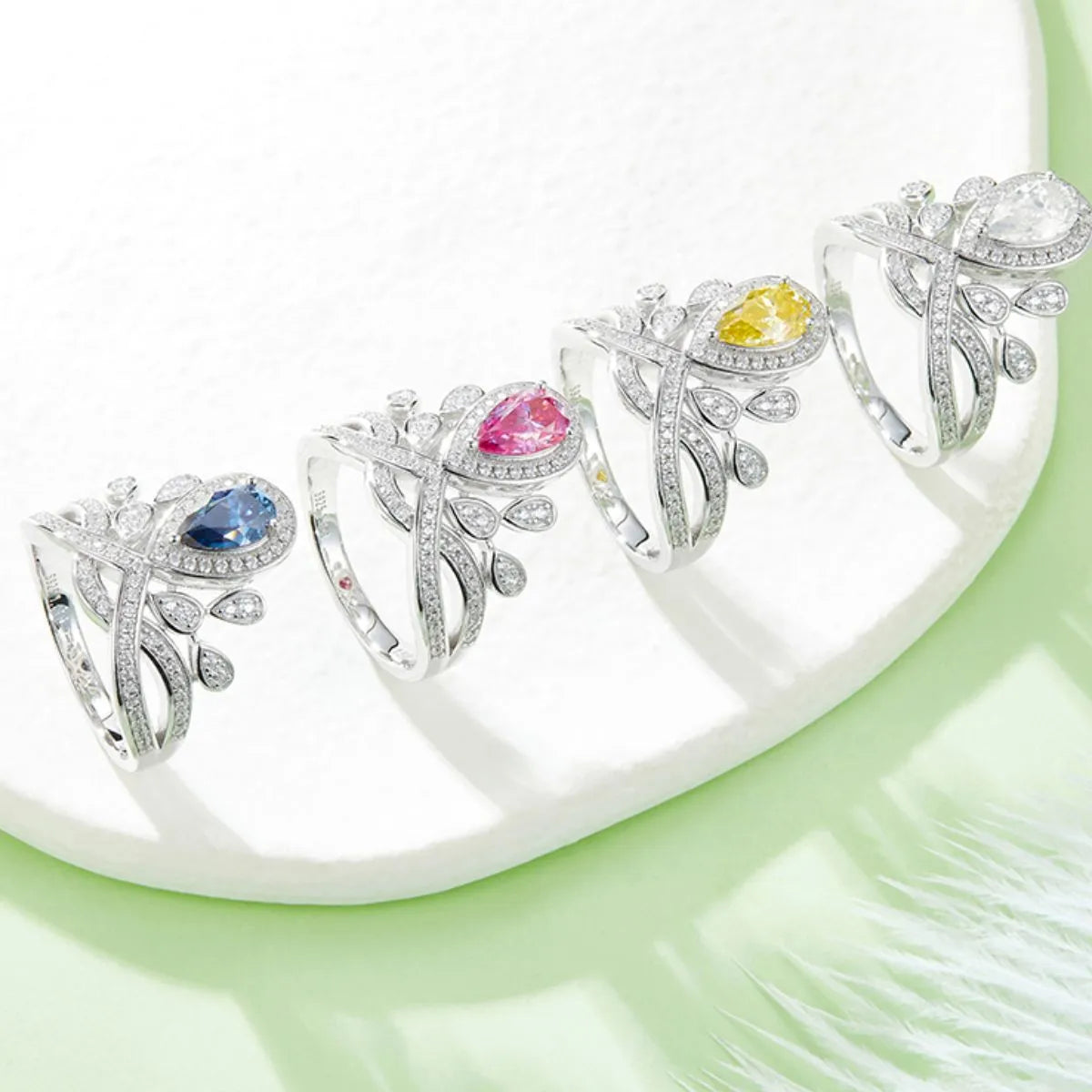 Fashorio 1 Carat Moissanite 925 Sterling Silver Ring