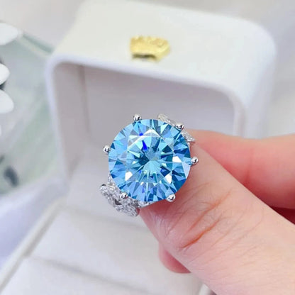 10 Carat Moissanite 925 Sterling Silver Ring - Fashorio