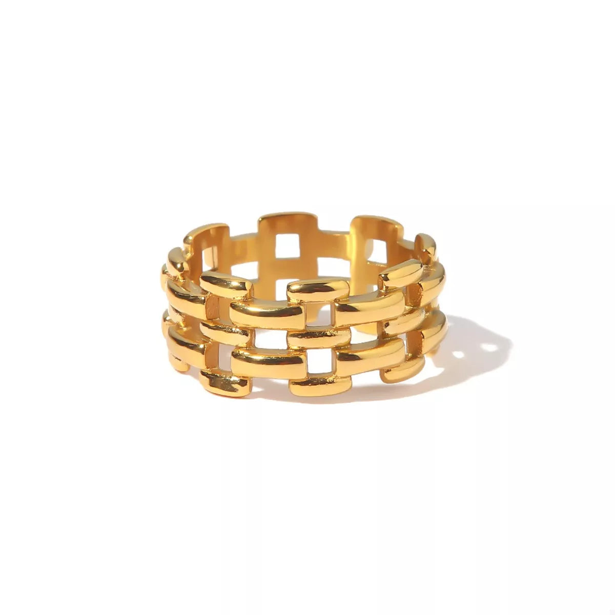 Fashorio 18K Gold-Plated Cutout Ring