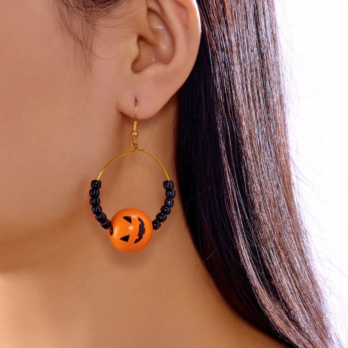 Fashorio 18K Gold-Plated Halloween Bead Earrings