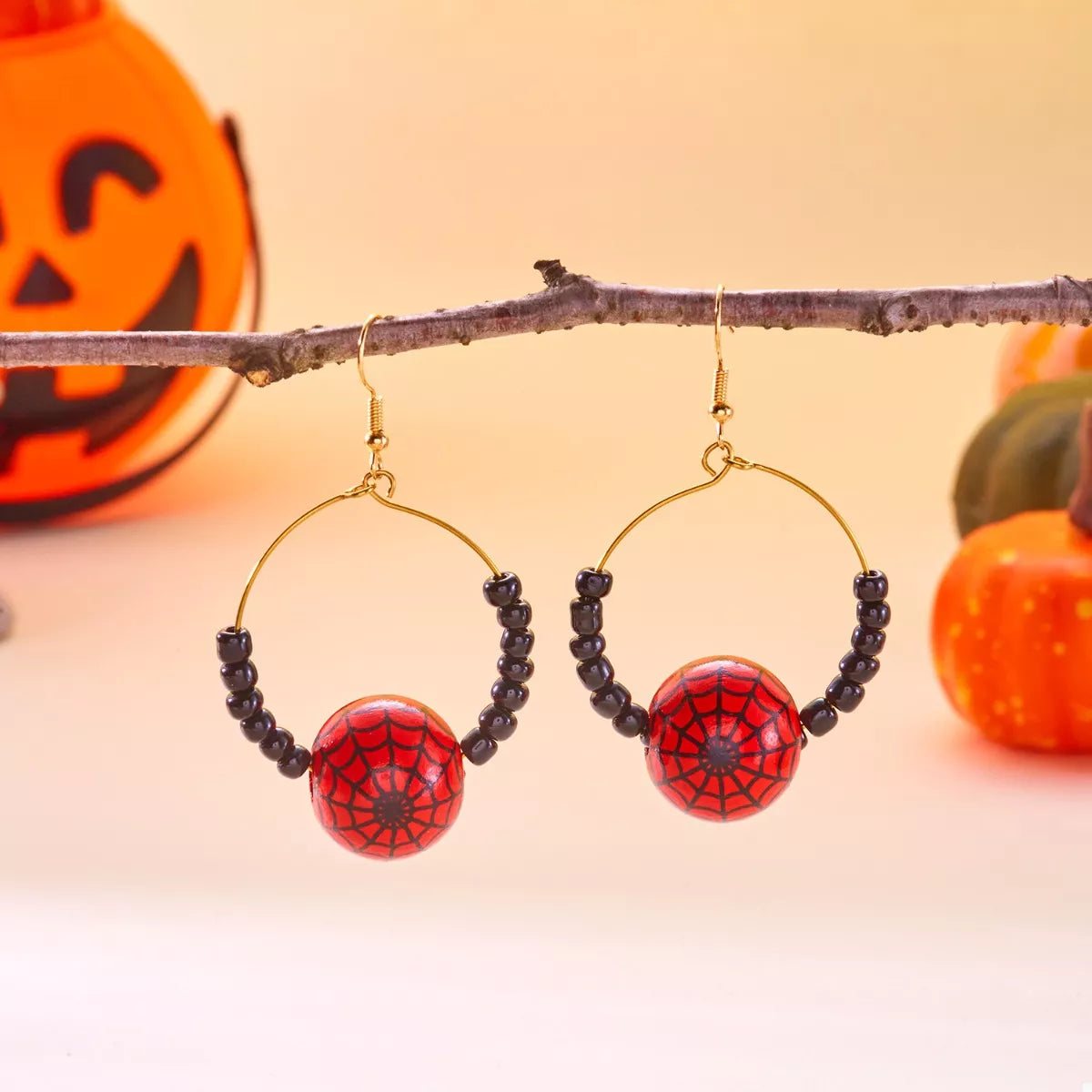 Fashorio 18K Gold-Plated Halloween Bead Earrings