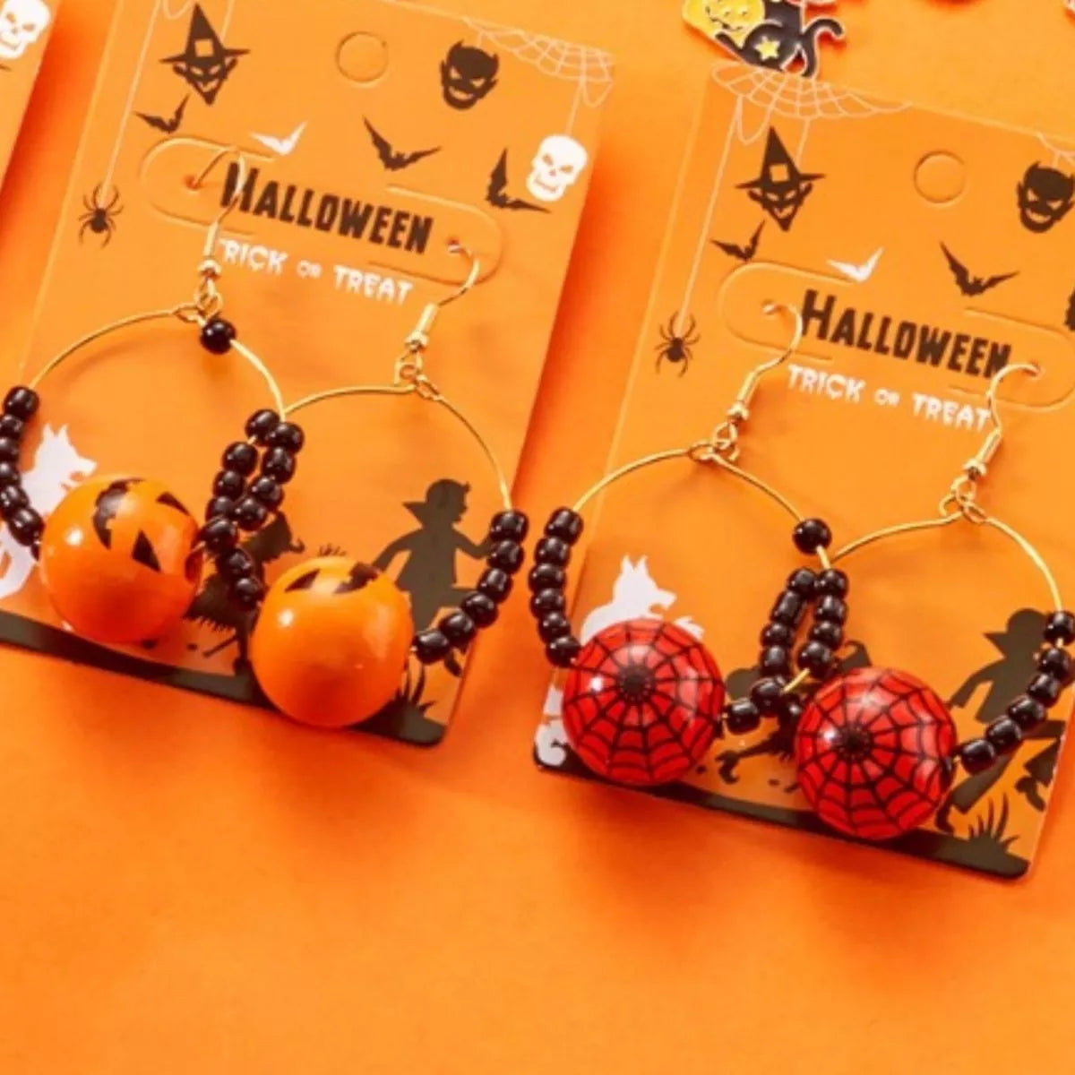 Fashorio 18K Gold-Plated Halloween Bead Earrings